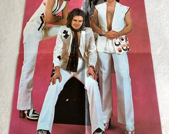 Slade 1974 Swedish Poster Magazine 1970s Jim Lea Don Powell Noddy Holder Dave Hill Vintage Rare Glam