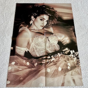 Madonna 1985 Swedish Poster Like a Virgin Music Magazine Rock Poster 1980s Vintage Rare