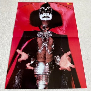 KISS Poster 1979 Dynasty Swedish Poster Music Magazine 1970s Gene Simmons Paul Stanley Ace Frehley Peter Criss Vintage Rare