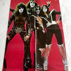 KISS Studio 1977 Swedish Poster Magazine 1970s Gene Simmons Paul Stanley Ace Frehley Peter Criss Vintage Rare