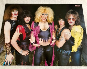 Twisted Sister 1984 Dee Snider svedese Poster Magazine OKEJ 1980 Vintage Raro