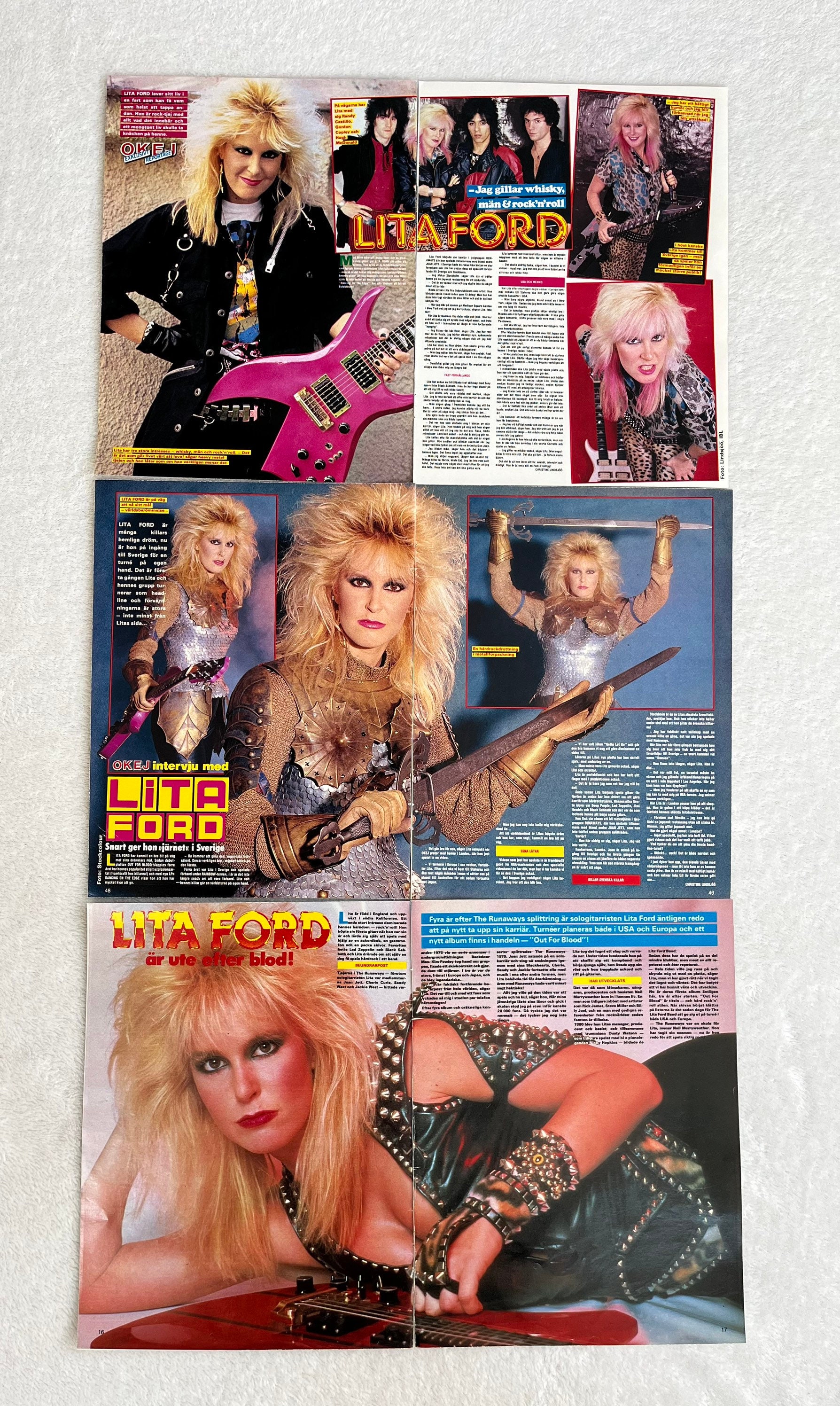 Lita Ford 1983 Clips Runaways Joan Jett Swedish Poster Music kone 1788x2992 Foto Lita Ford 1983 Clips Runaways Joan Jett Swedish Poster Music