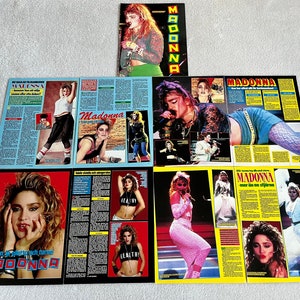 Madonna 1985 Clips Swedish Poster Music Magazine OKEJ 1980s Vintage Rare