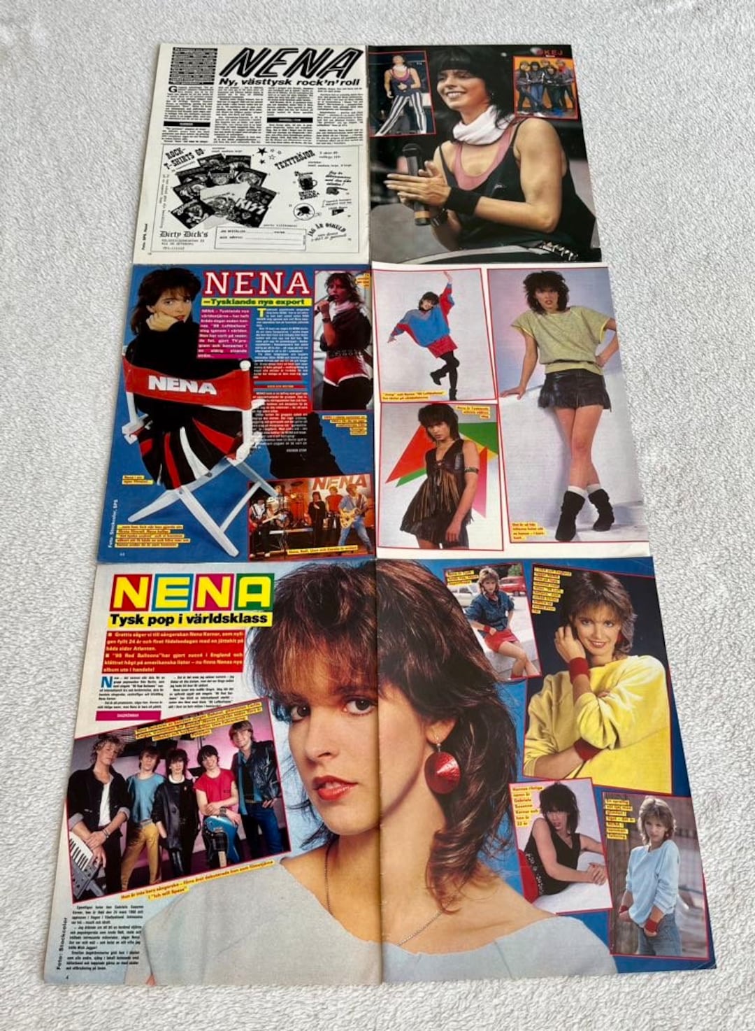 Nena 1983 Gabriele Susanne Kerner Swedish Poster Music Magazine
