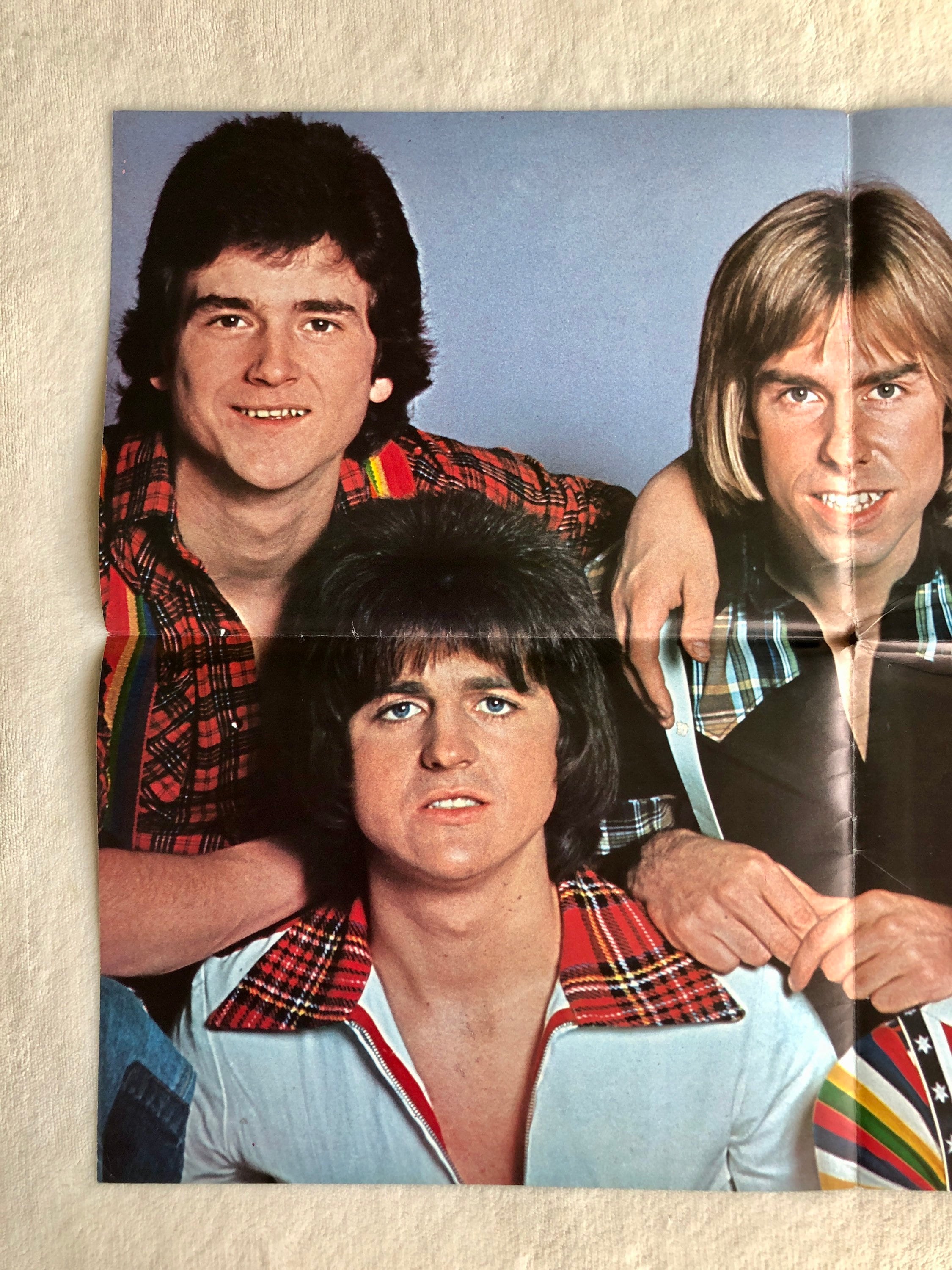 BAY CITY ROLLERS Poster 1976 Swedish Music Magazine 1970s Vintage