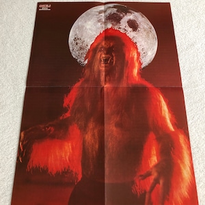 Ozzy Osbourne 1983 Bark at the Moon Swedish Poster Music Magazine OKEJ 1980s Vintage Rare