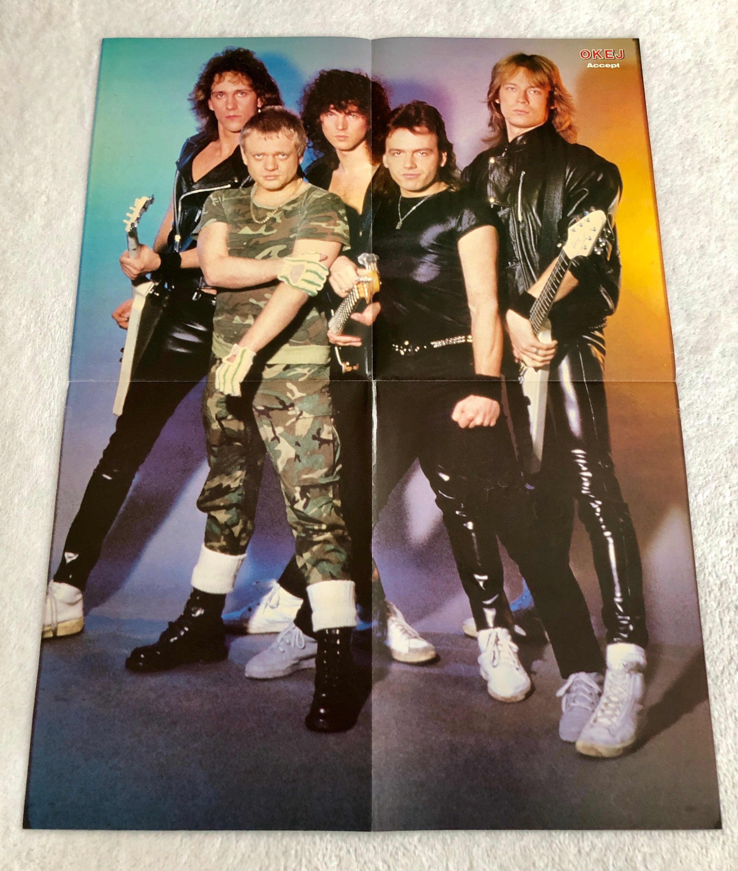 1984 ウド ダークシュナイダー スウェーデン ポスター マガジン OKEJ 1980 年代 ウルフ ホフマン ヨルグ フィッシャー ピーター  バルテス ステファン カウフマン ヴィンテージ レア - Etsy 日本