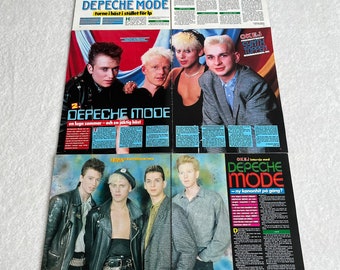 Depeche Mode 1985 Clips David Gahan Martin Gore Alan Wilder Andrew Fletcher Swedish Poster Magazine OKEJ 1980s Vintage Rare