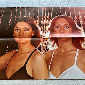 Baccara 1977 Revista de pósteres sueca de los años 70 Mayte Mateos Maria Mendiola España Vintage Raro