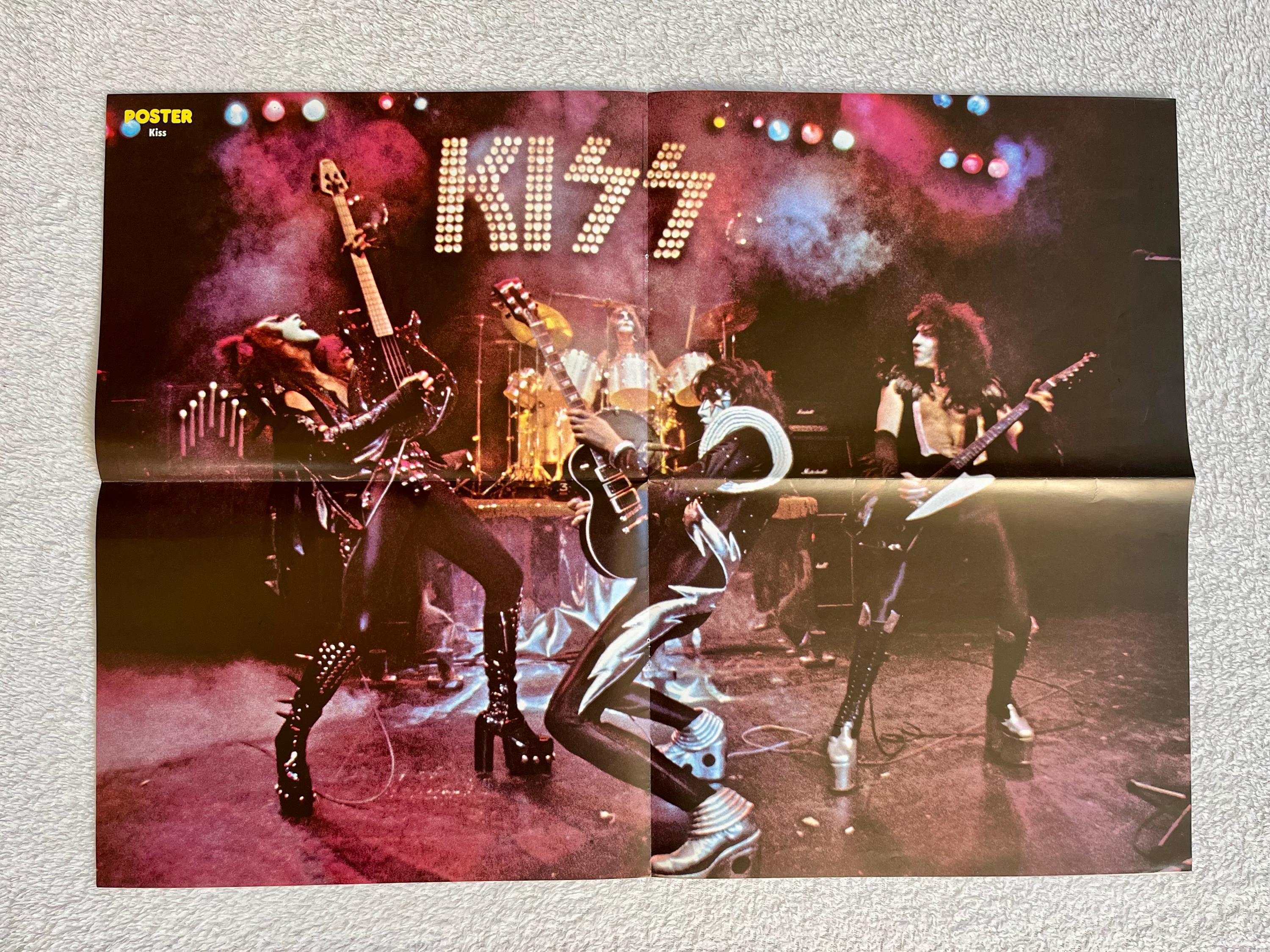 KISS Alive I Poster 1975 Swedish Poster Music Magazine 1970s Gene