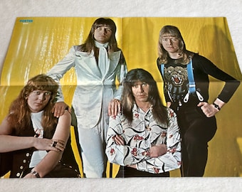 Sweet Poster 1976 Rivista di poster svedese anni '70 Brian Connolly Steve Priest Andy Scott Mick Tucker Glam Rock Vintage Raro