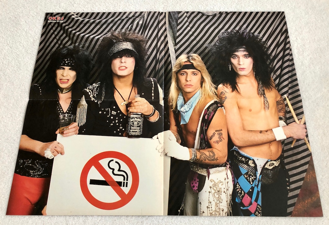 Mötley Crüe 1986 Tommy Lee Nikki Sixx Vince Neil Mick Mars Swedish