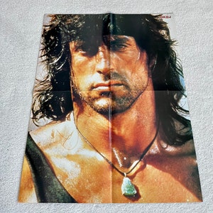 Sylvester Stallone 1988 Rambo Rocky Movie Swedish Poster Music Magazine OKEJ 1980s Vintage Rare