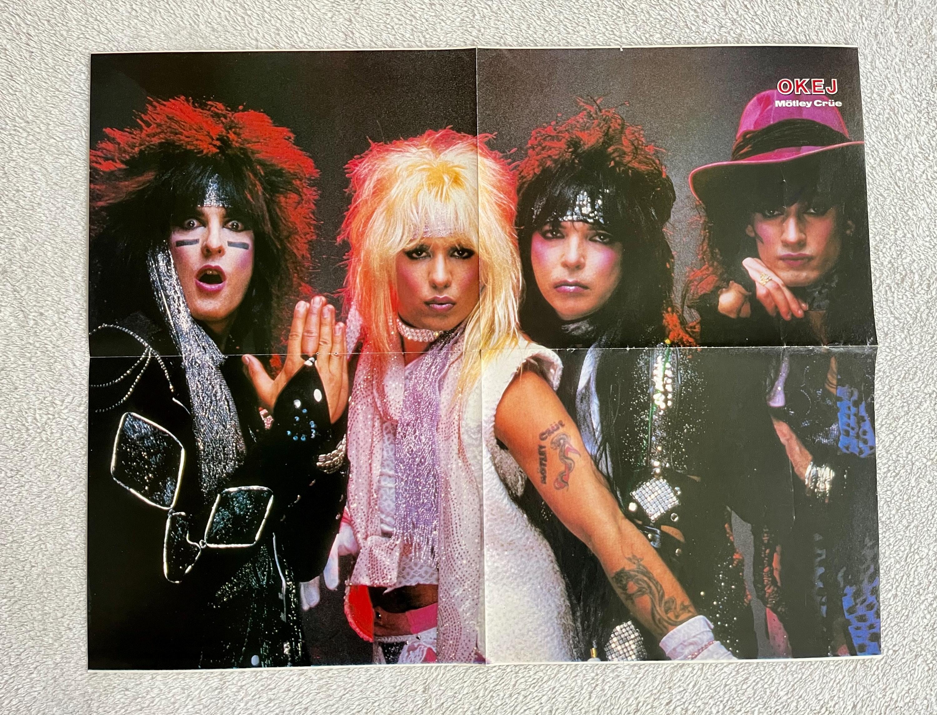 Mötley Crüe 1985 Tommy Lee Nikki Sixx Vince Neil Mick Mars Swedish
