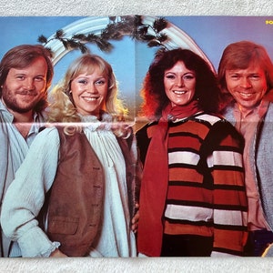 ABBA Poster 1979 Swedish Poster Magazine 1970s Björn Ulvaeus Agnetha Fältskog Benny Andersson Anni-Frid &quot;Frida&quot; Lyngstad Vintage Rare
