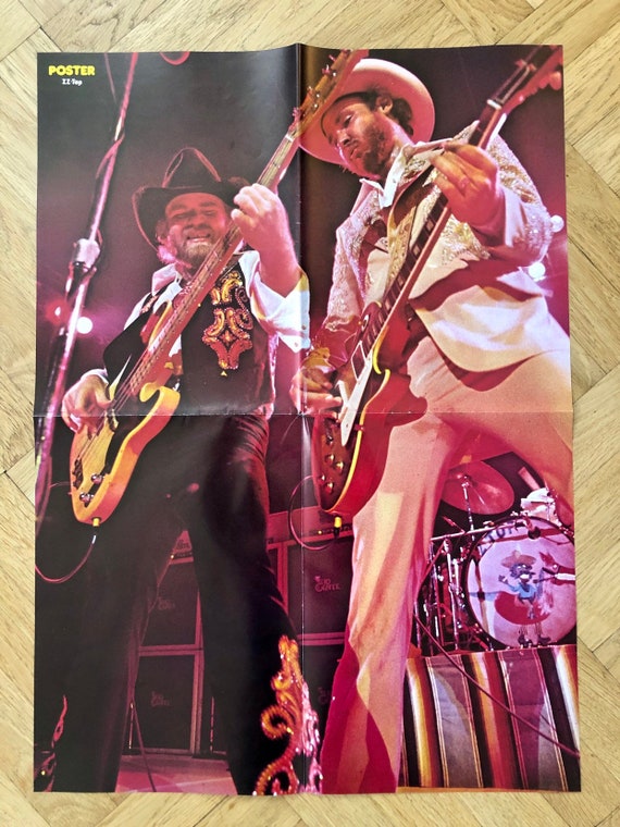 ZZ TOP Poster Live 1977 Swedish Poster Magazine 1970s Billy