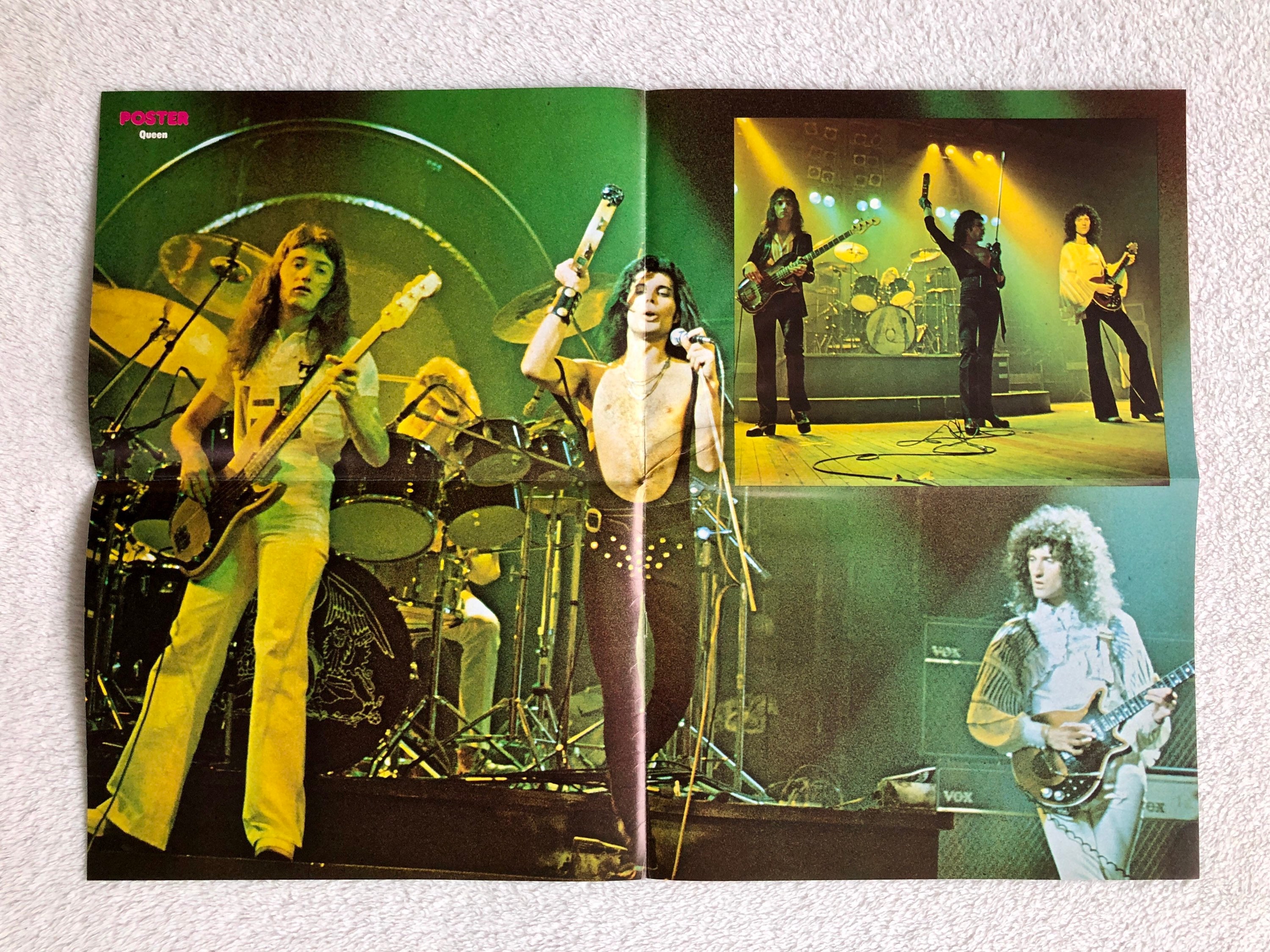 Queen Poster 1976 Live Swedish Poster Magazine 1970s Freddie