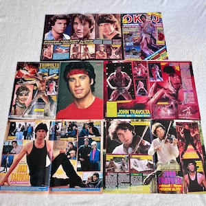 John Travolta 1983 Staying Alive Saturday Night Fever Actor Movie Swedish Poster Music Magazine OKEJ 1980s Vintage Rare