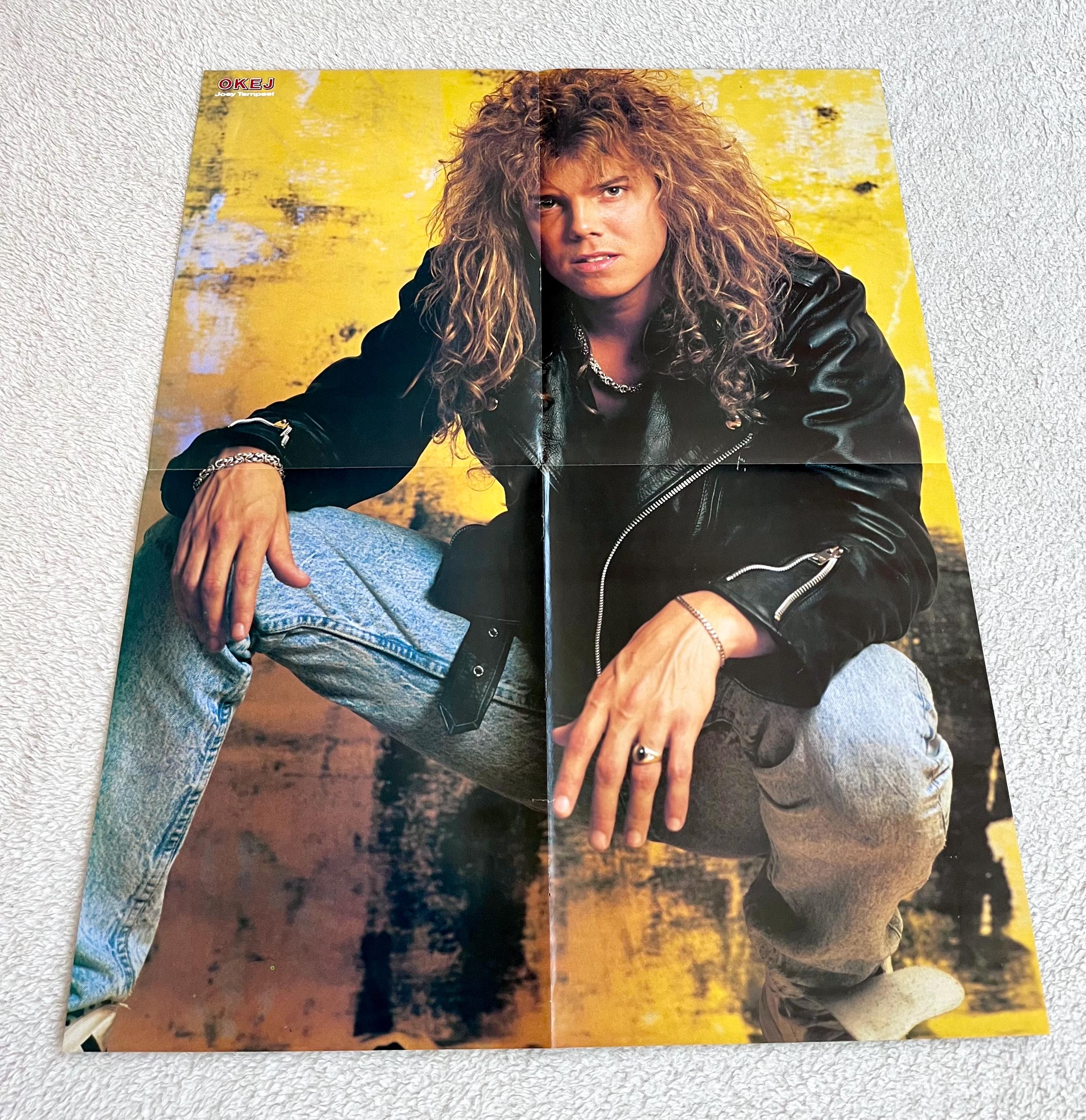 Joey Tempest 1988 Europe Swedish Poster Music Magazine OKEJ 1980s