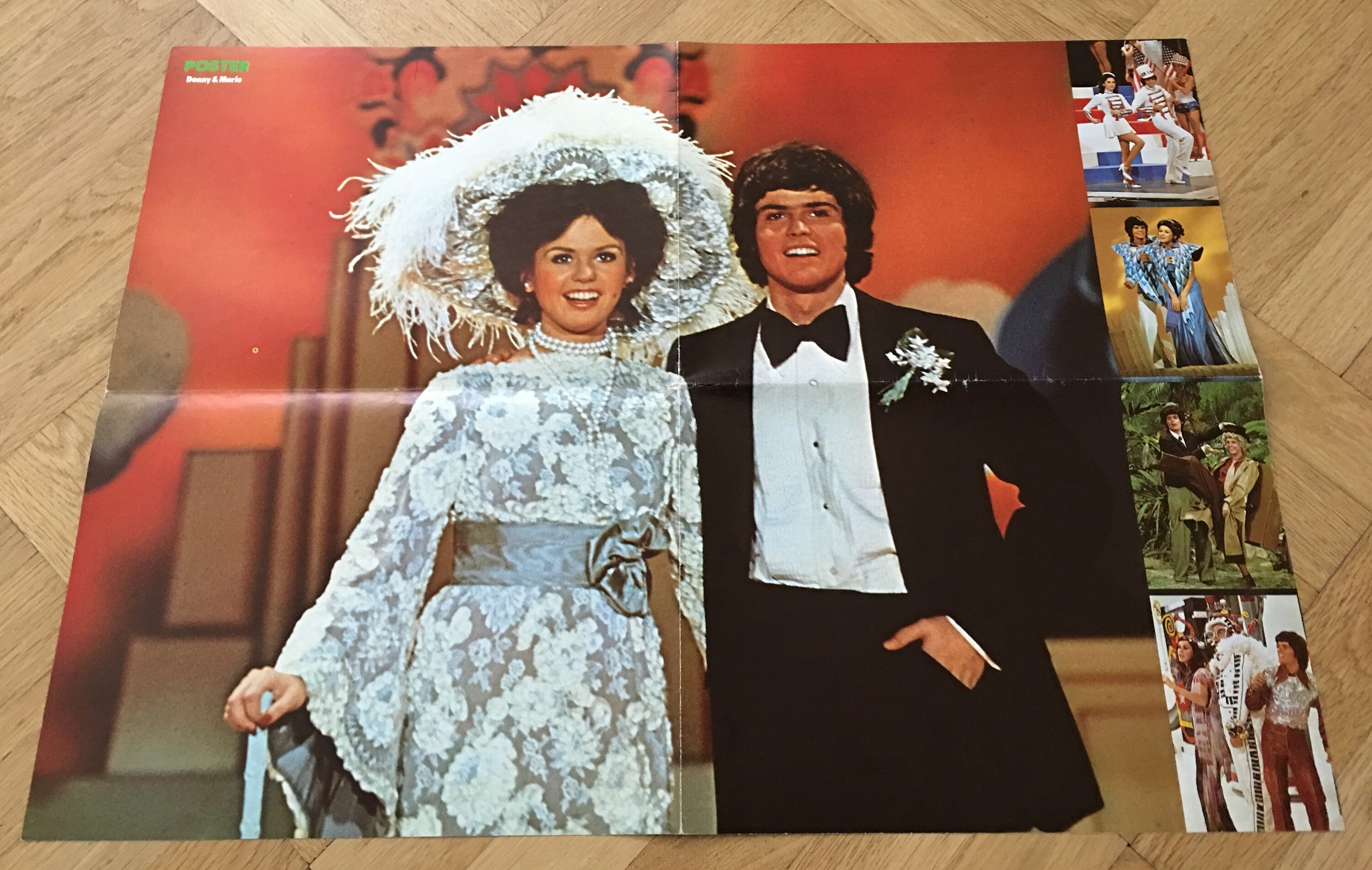 Donny & Marie Osmond Poster 1976 Swedish Poster Magazine 1970s ABC Television The Osmonds Vintage Rare