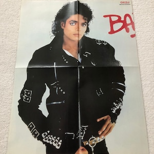 Michael Jackson 1987 BAD Swedish Poster Magazine OKEJ 1980s Vintage Rare image 1