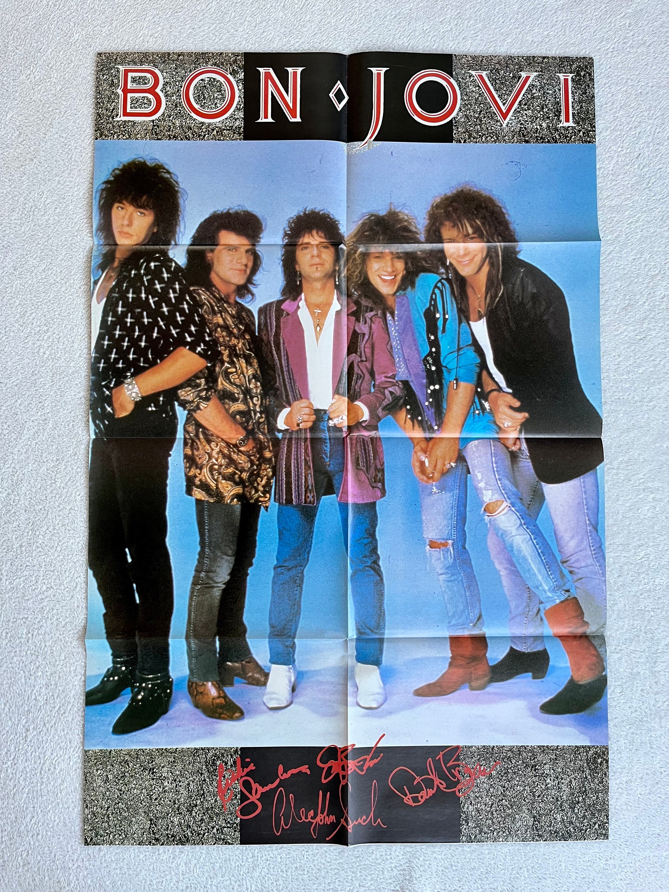 Bon Jovi 1987 Jon Bon Jovi Richie Sambora Swedish Poster Music
