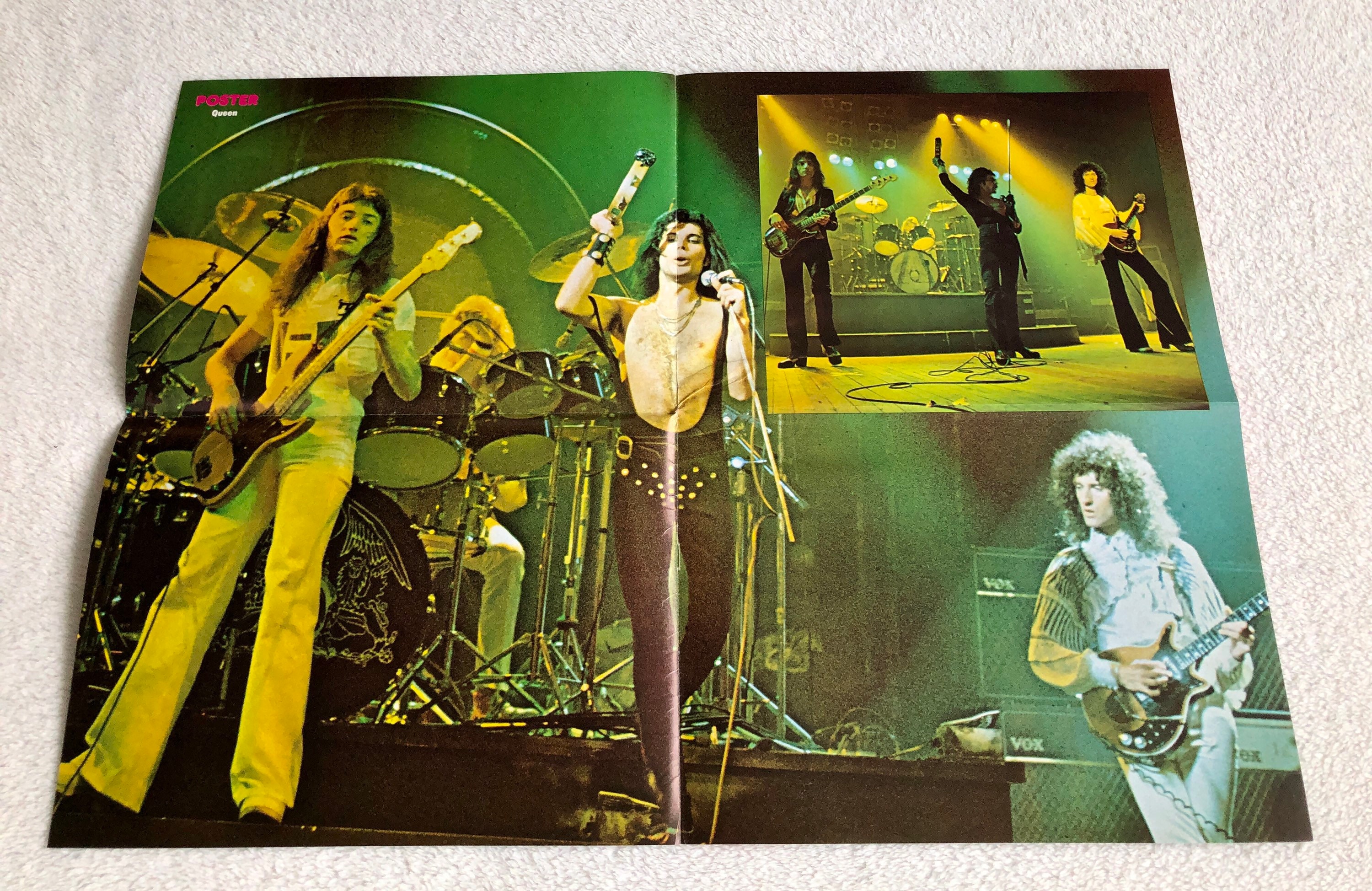 Queen Poster 1976 Live Swedish Poster Magazine 1970s Freddie