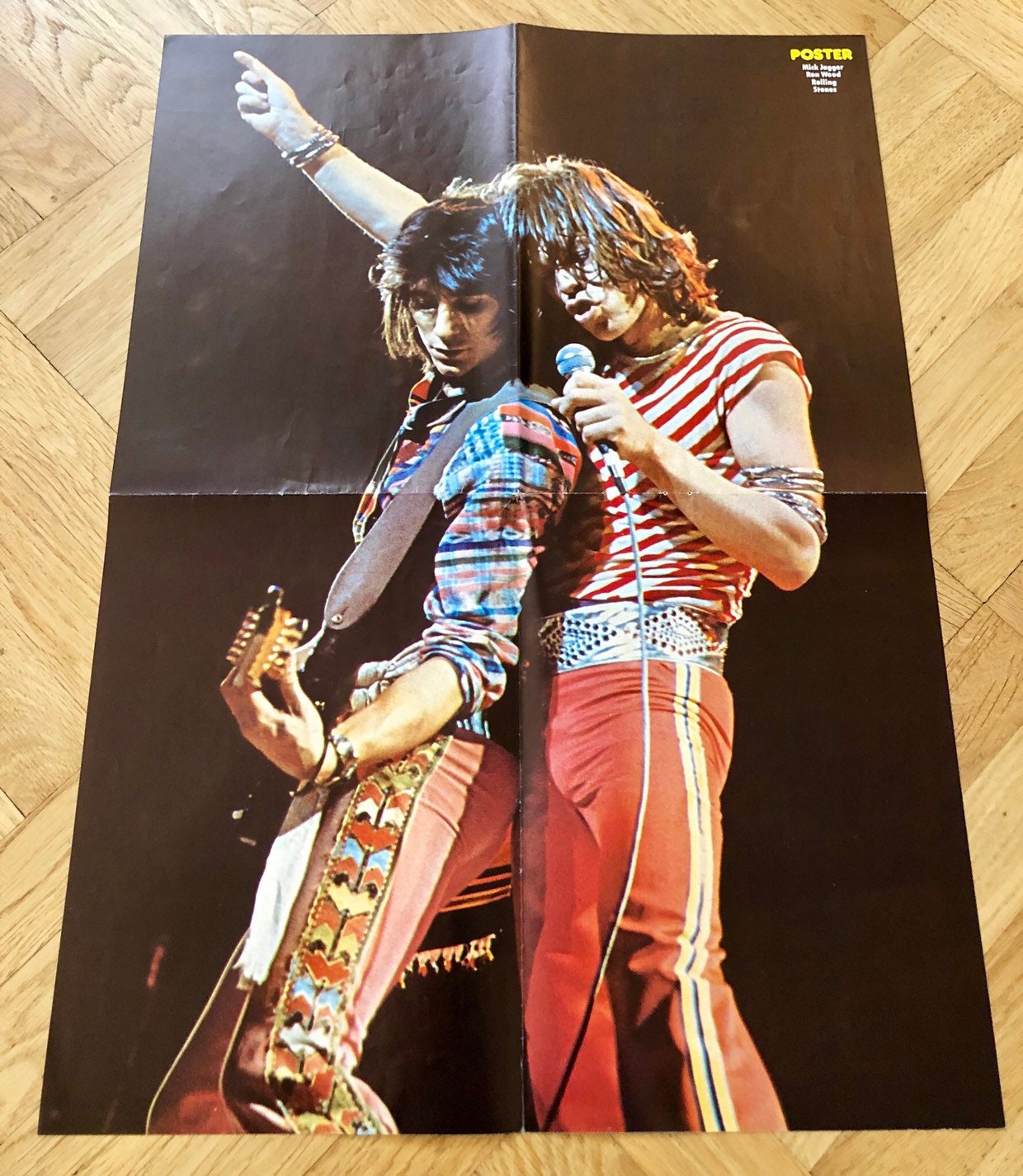 Rolling Stones Poster 1976 Swedish Poster Magazine 1970s Mick