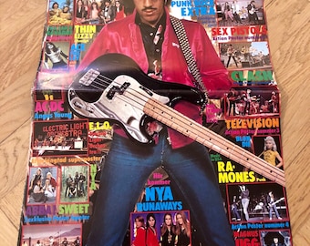 Thin Lizzy Poster 1977 Phil Lynott svedese Poster Magazine anni '70 Phil Lynott Brian Downey Brian Robertson Scott Gorham Vintage raro