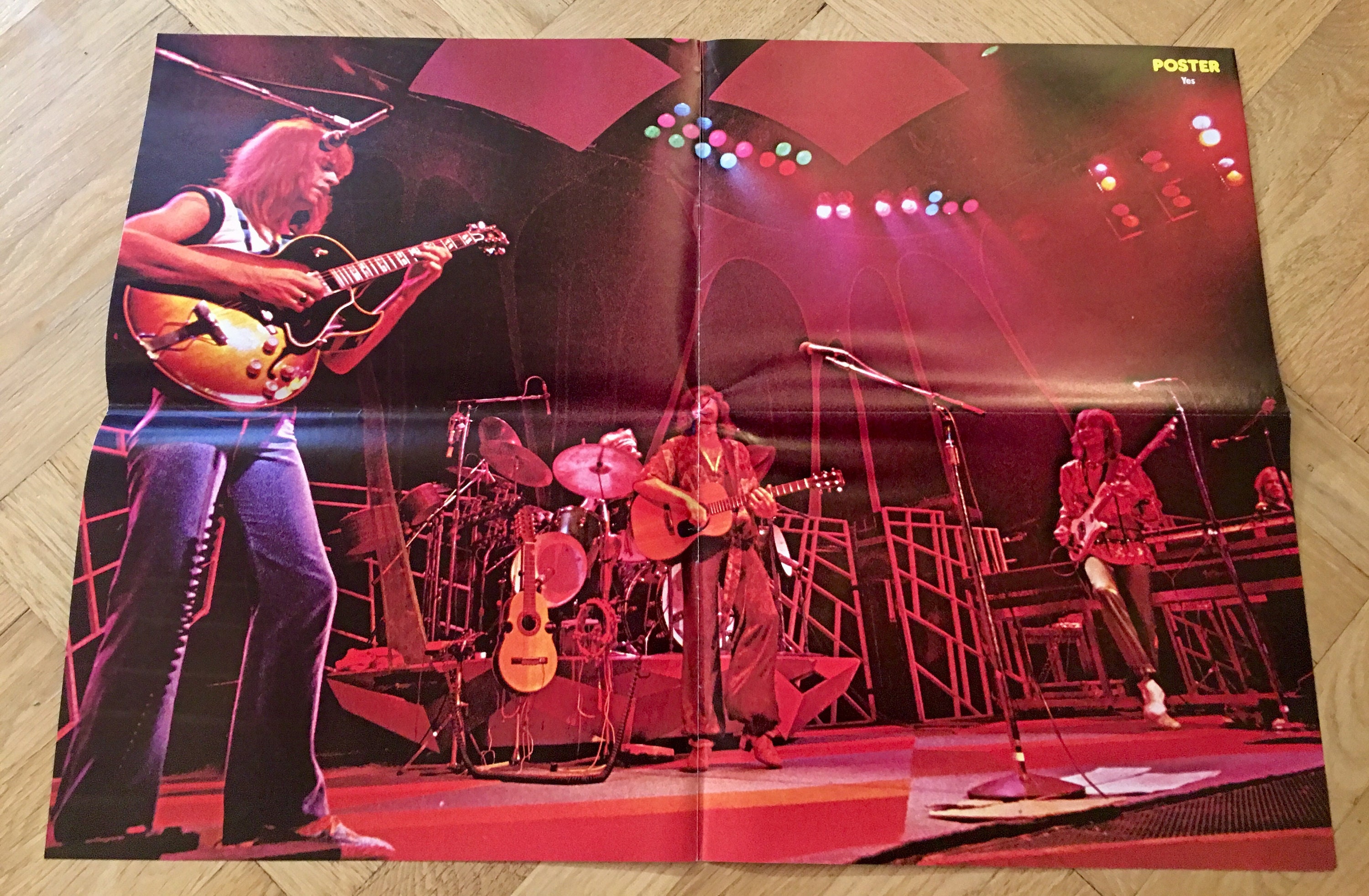 YES Poster Live 1977 Swedish Poster Magazine 1970s Steve Howe Alan