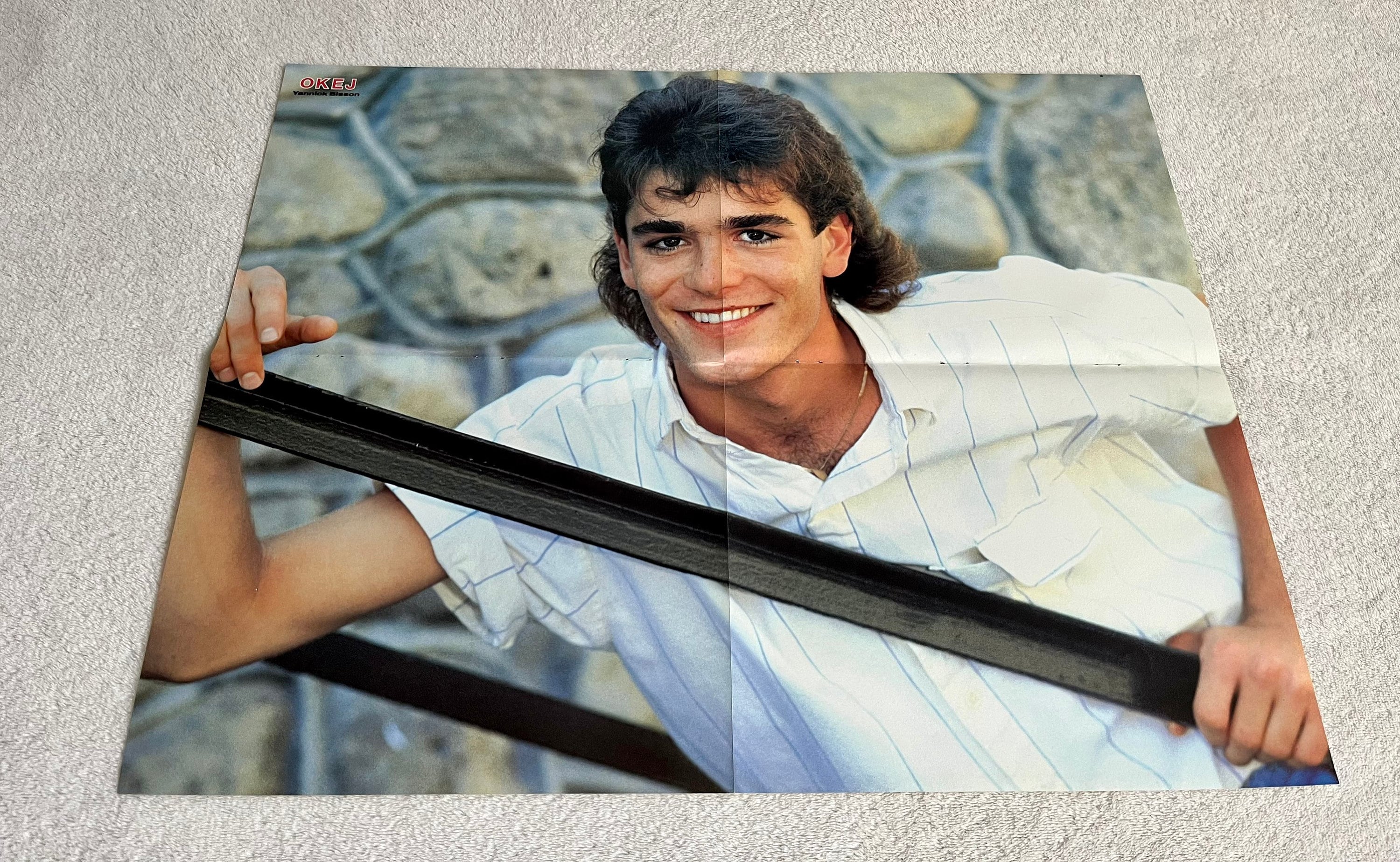 Yannick Bisson 1987 Swedish Poster Music Magazine OKEJ 1980s