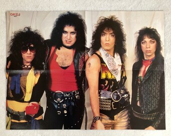 KISS 1983 Swedish Poster Magazine OKEJ 1980s Gene Simmons Paul