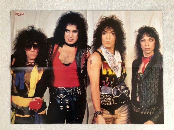 KISS 1983 Swedish Poster Magazine OKEJ 1980s Gene Simmons Paul