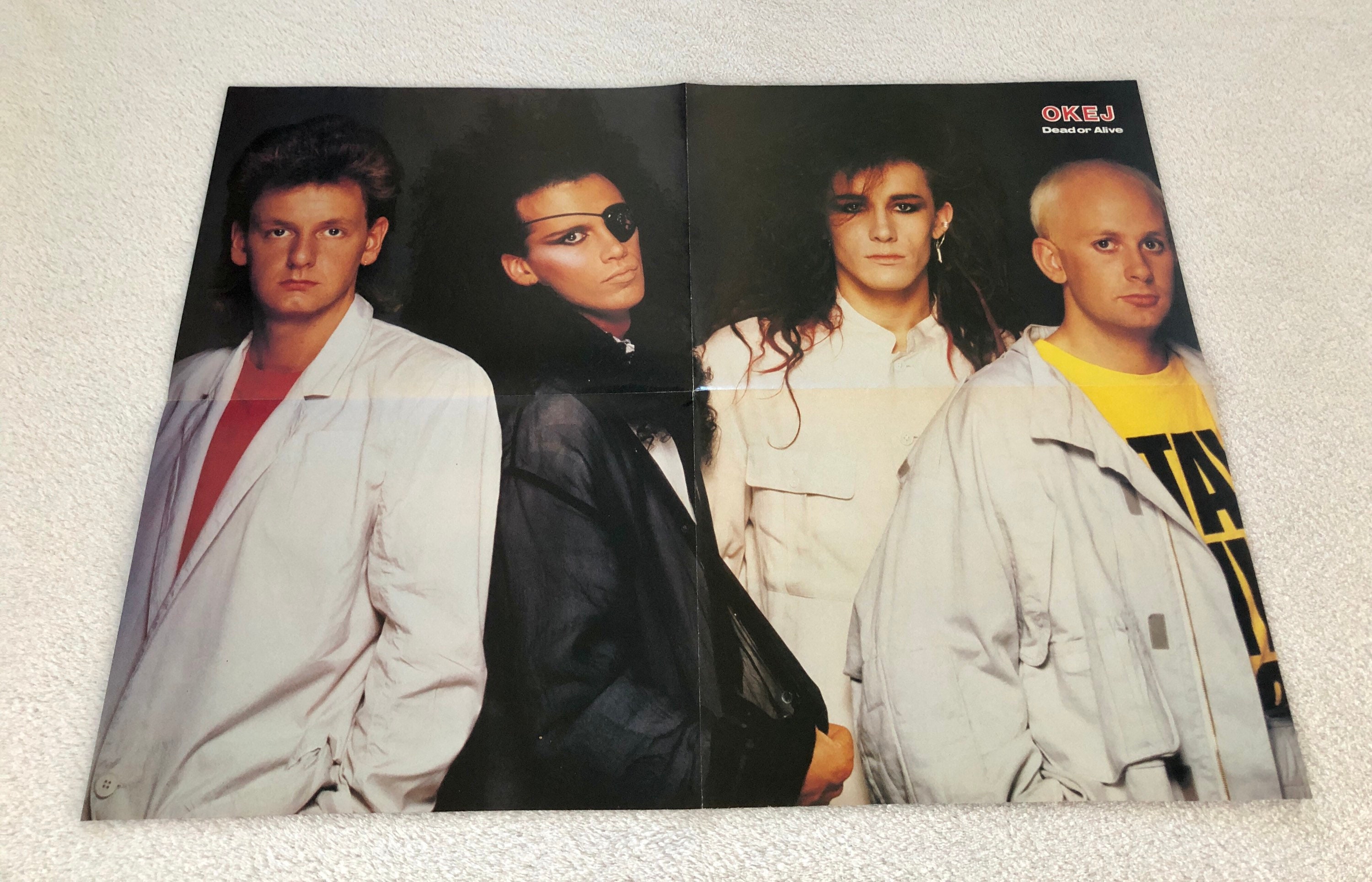 Pete Burns 1985 Dead or Alive Swedish Poster Music Magazine OKEJ