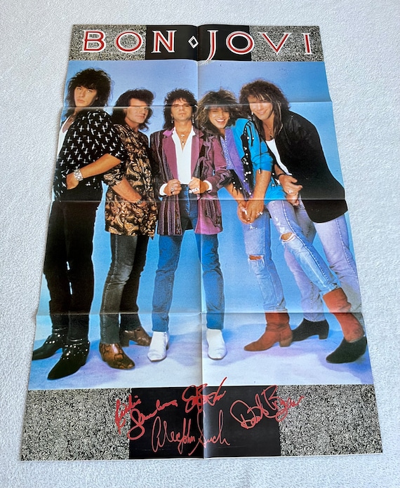 Bon Jovi 1987 Jon Bon Jovi Richie Sambora Swedish Poster Music