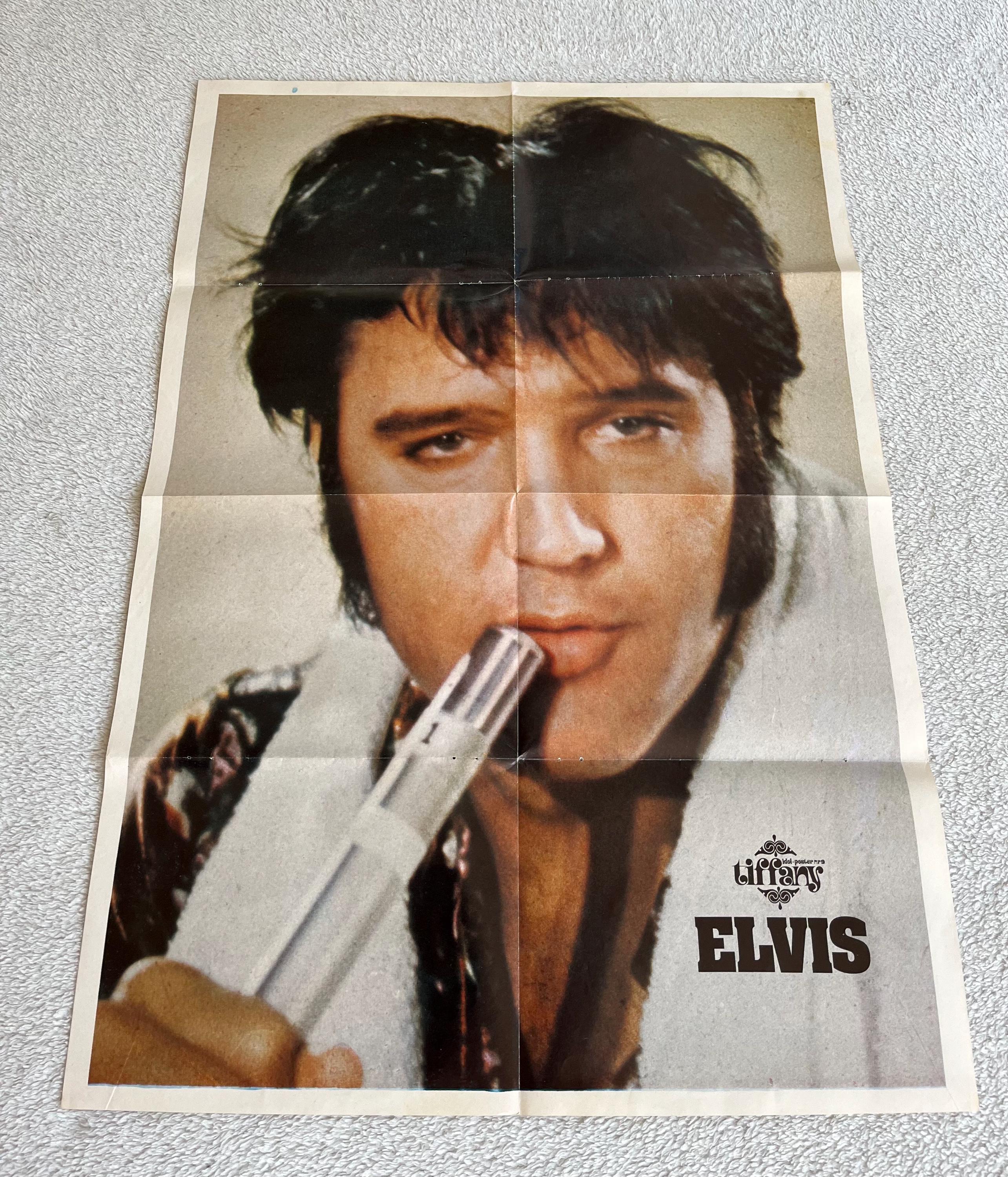 Elvis Presley 1973 Swedish Poster Music Magazine Tiffany 1970s the