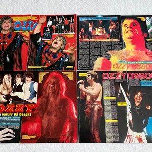 Ozzy Osbourne 1983 Clips The Madman Black Sabbath Zweedse poster muziektijdschrift OKEJ jaren 80 vintage zeldzame
