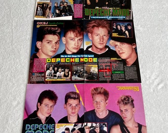 Depeche Mode 1984 Clips David Gahan Martin Gore Alan Wilder Andrew Fletcher Swedish Poster Magazine OKEJ 1980s Vintage Rare