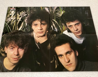 Indochine 1985 Nicola Sirkis Dominique Nicolas Arnaud Devos Dimitri Bodiansky Suédois Poster Magazine OKEJ des années 1980 Rare