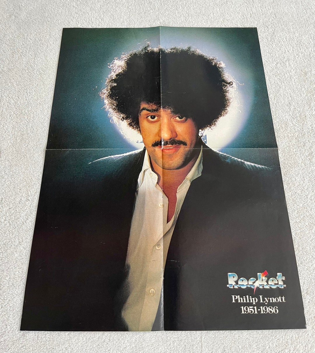 Thin Lizzy 1986 Phil Lynott Swedish Poster Music Magazine 1980s