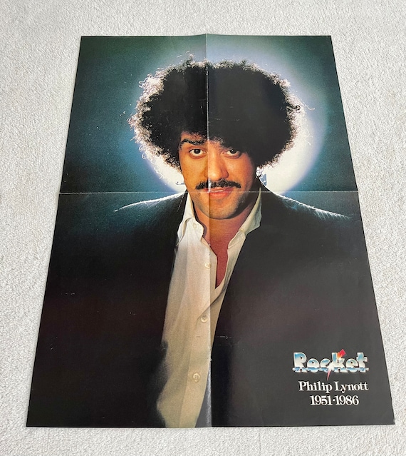 Thin Lizzy 1986 Phil Lynott Swedish Poster Music Magazine 1980s