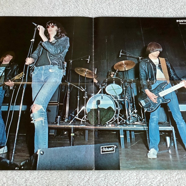 The Ramones Poster Live 1977 Swedish Poster Music Magazine 1970s Punk Joey Ramone Dee Dee Ramone Johnny Ramone Vintage Rare