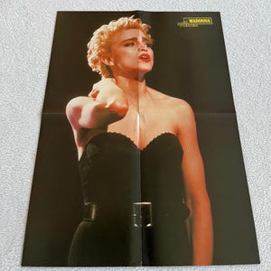 Madonna 1986 Schwedisches Plakat Musik-Magazin 1980er Jahre Vintage Selten