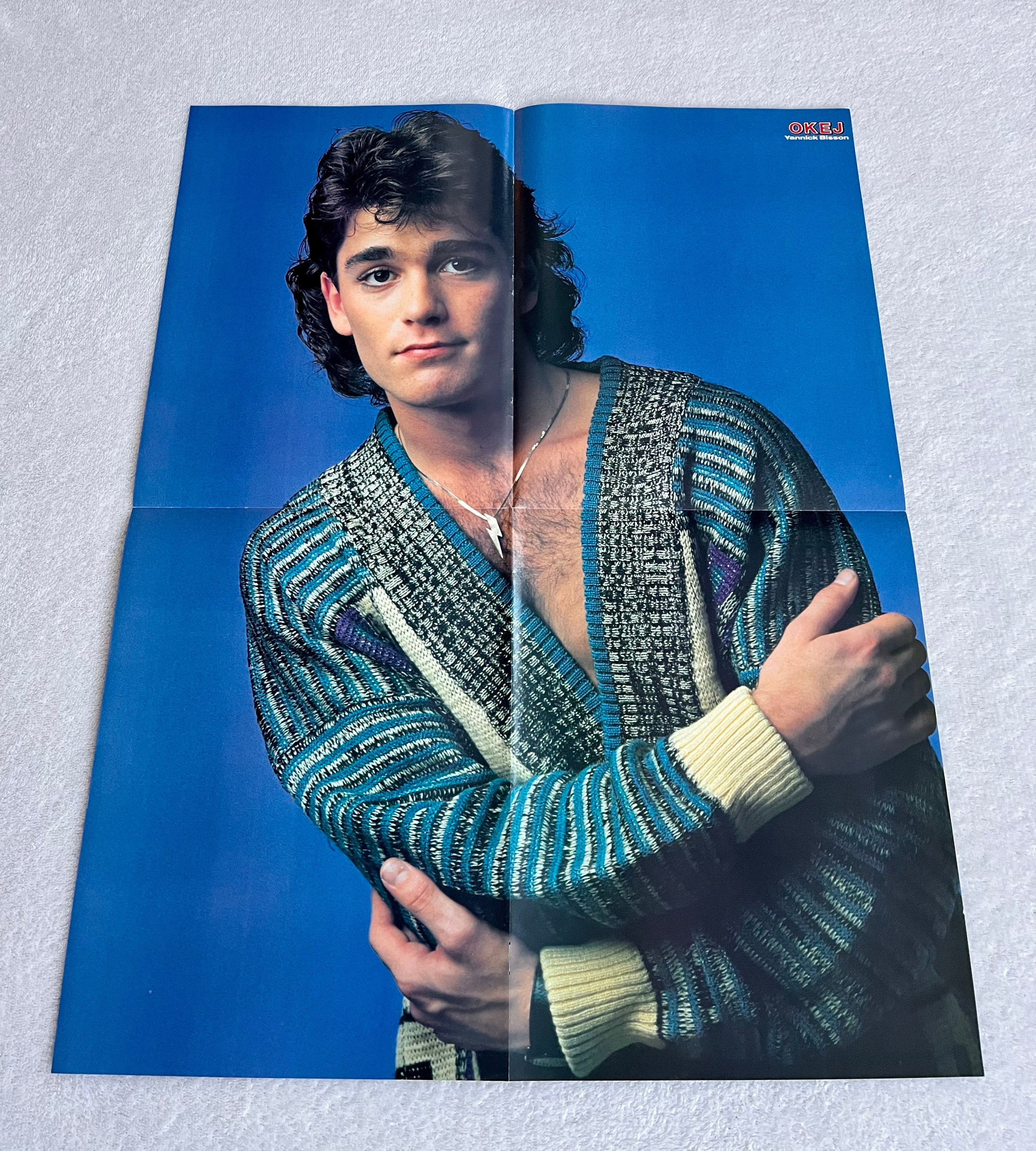 Yannick Bisson 1987 Swedish Poster Music Magazine OKEJ 1980s