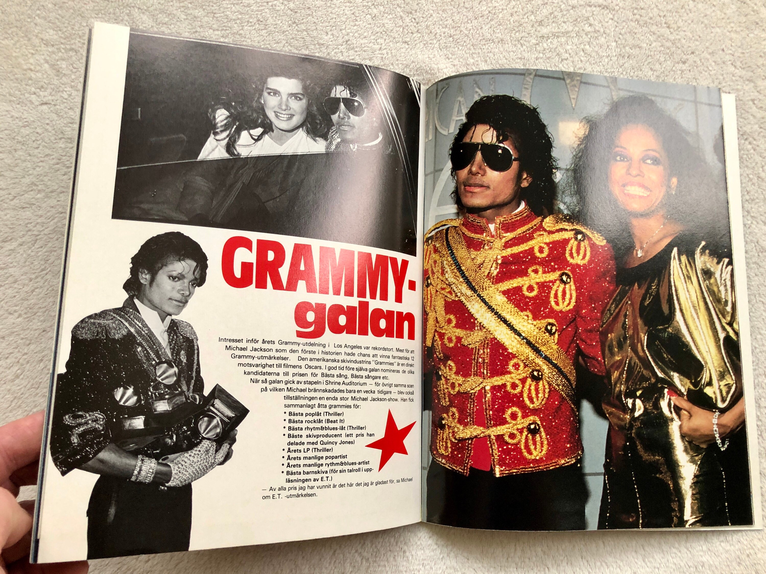 マイケル ジャクソン 1984 スウェーデン音楽雑誌 巨大ポスター 1980