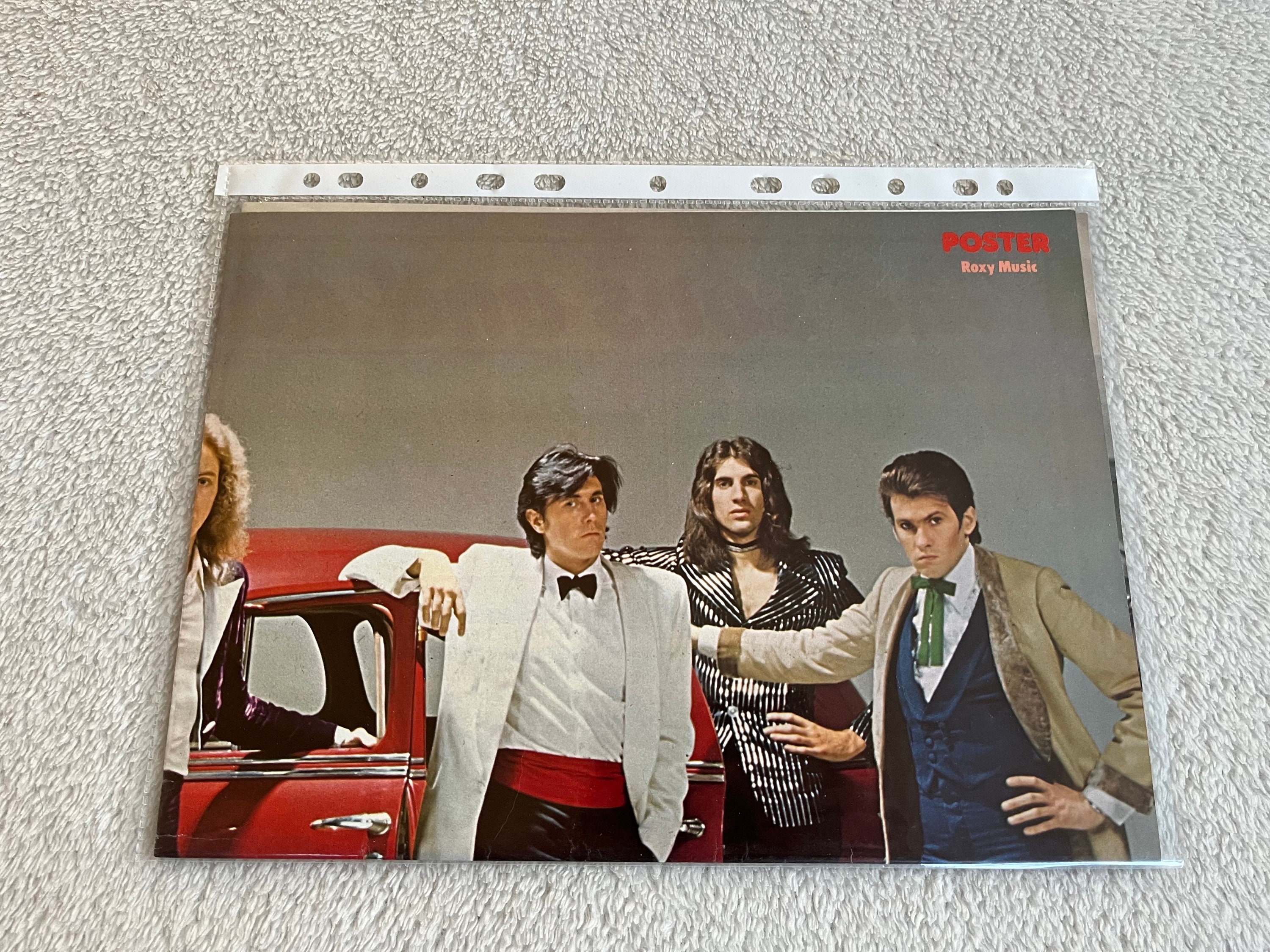 初期シール帯！国内盤！Brian Ferry & Roxy Music Roxy Music 1975 Bryan Ferry Phil Manzanera Andy Mackay Poster Old