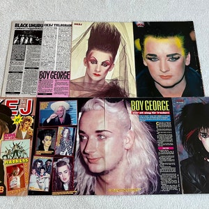 Boy George 1983 Culture Club Clips Swedish Poster Music Magazine OKEJ 1980s Vintage Rare