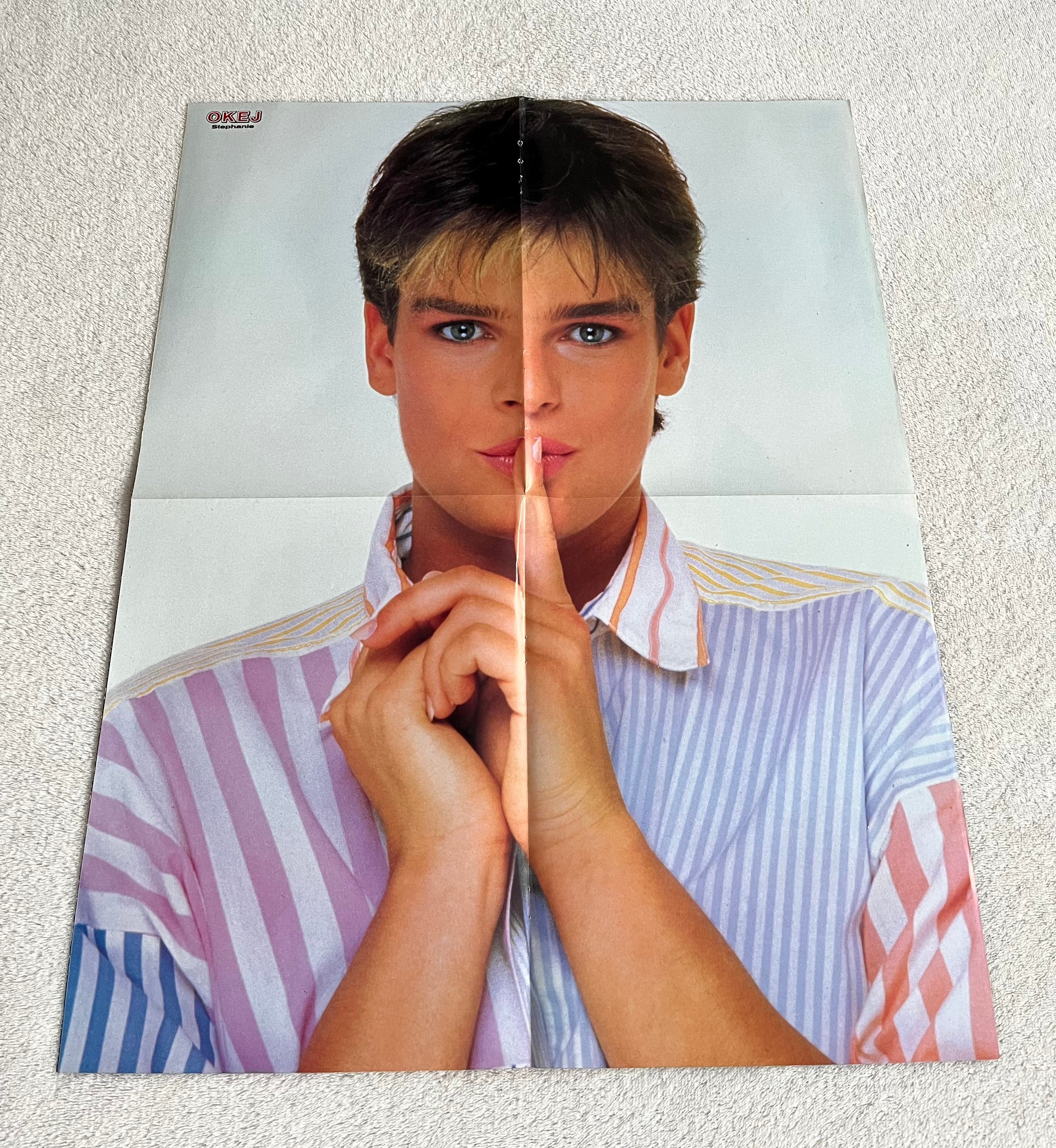 モナコのステファニー王女 1986年 スウェーデン ポスター 雑誌 OKEJ