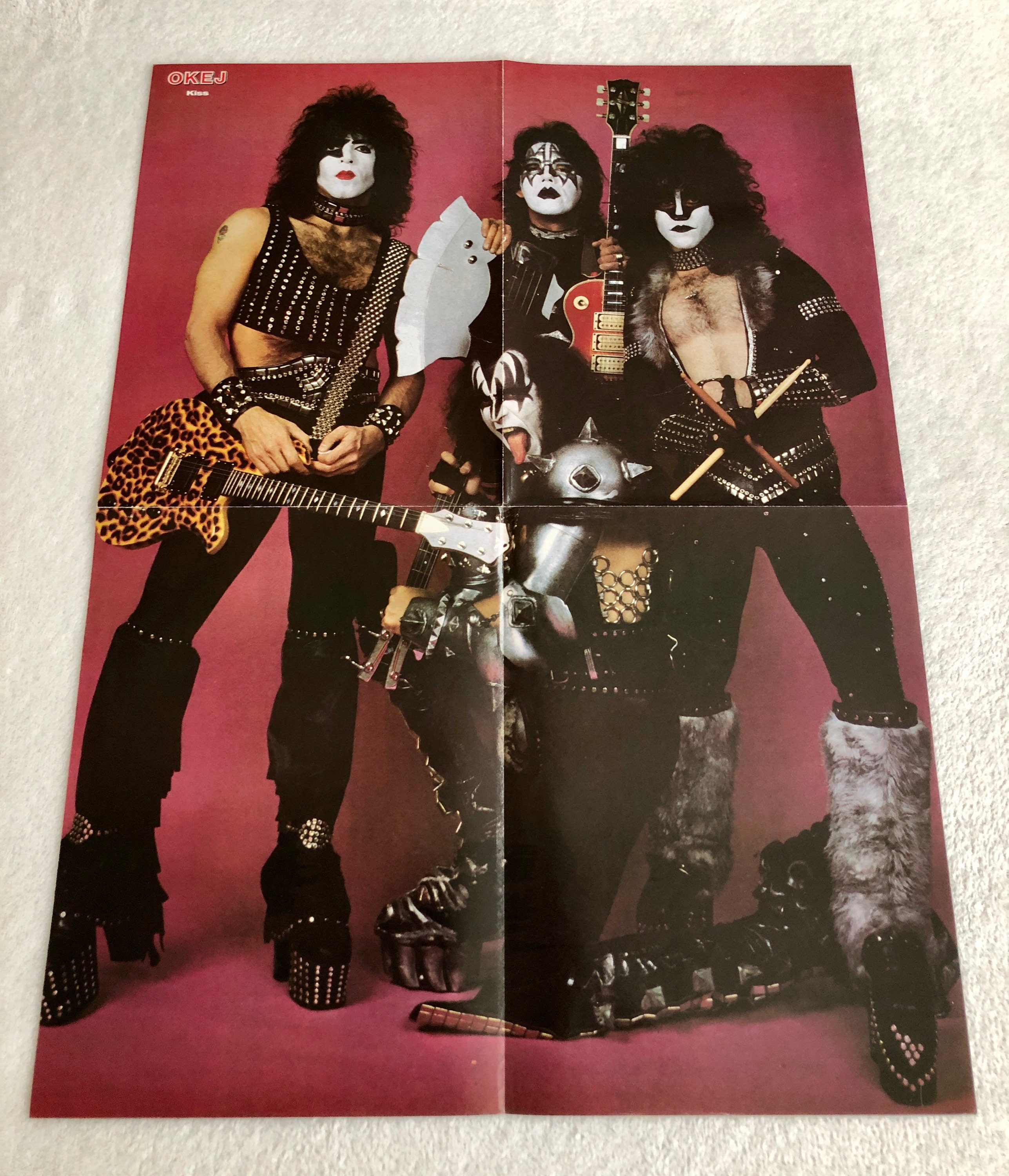 KISS 1983 Poster OKEJ 1980s Gene Simmons - Etsy