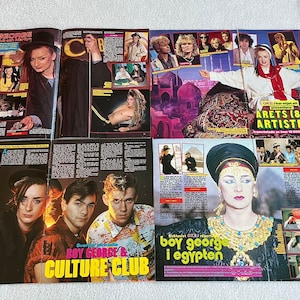 Boy George 1983 Culture Club Clips Swedish Poster Music Magazine OKEJ 1980s Vintage Rare